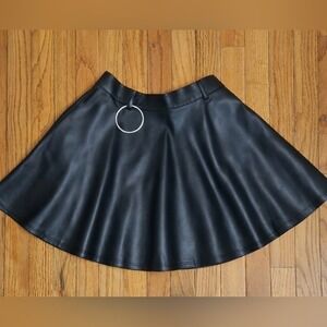 Hot Topic Black Skater Skirt with Ring Accent